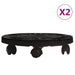 Cărucioare de plante cu roți 2 buc. negru diametru 30 cm 170 kg - WALTI WALTI
