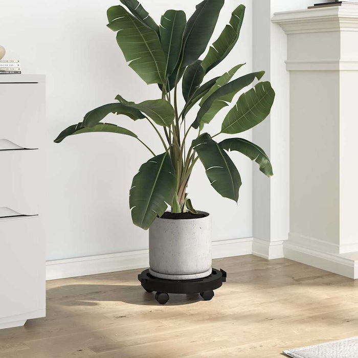 Cărucioare de plante cu roți 2 buc. negru diametru 30 cm 170 kg - WALTI WALTI