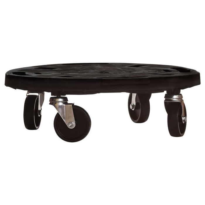 Cărucioare de plante cu roți 2 buc. negru diametru 40 cm 275 kg WALTI
