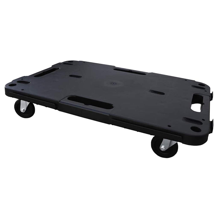 Cărucioare de transport 2 buc. negru 58x38x12 cm polipropilenă WALTI