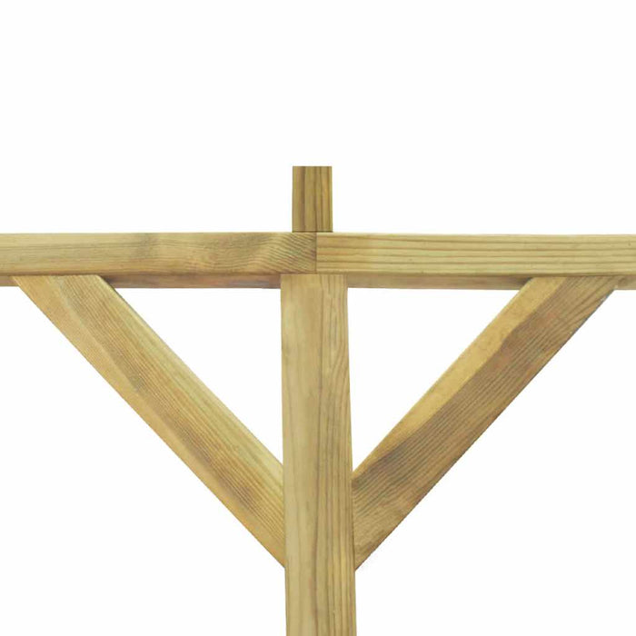 Pergolă de perete, 2x6x2,2 m, lemn masiv de pin tratat, B-Stock WALTI