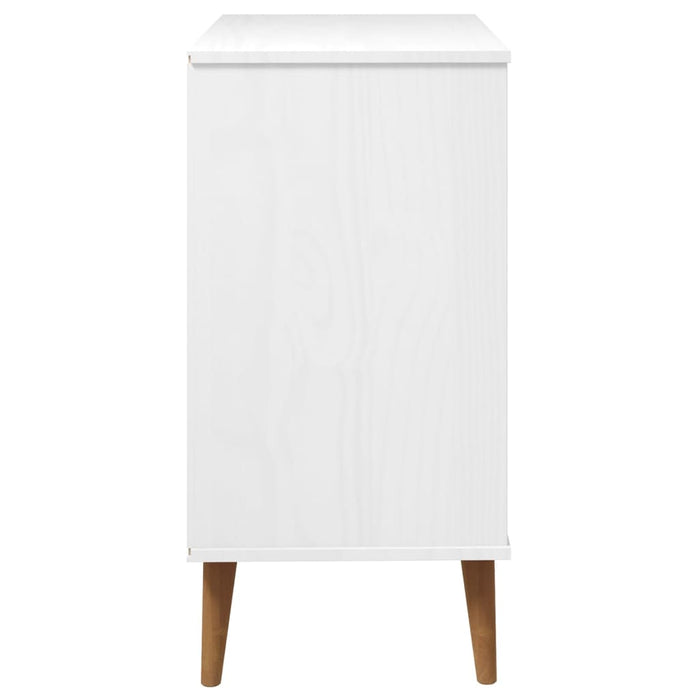 Dulap cu sertare „MOLDE” alb, 80x40x80 cm, lemn masiv de pin - WALTI WALTI