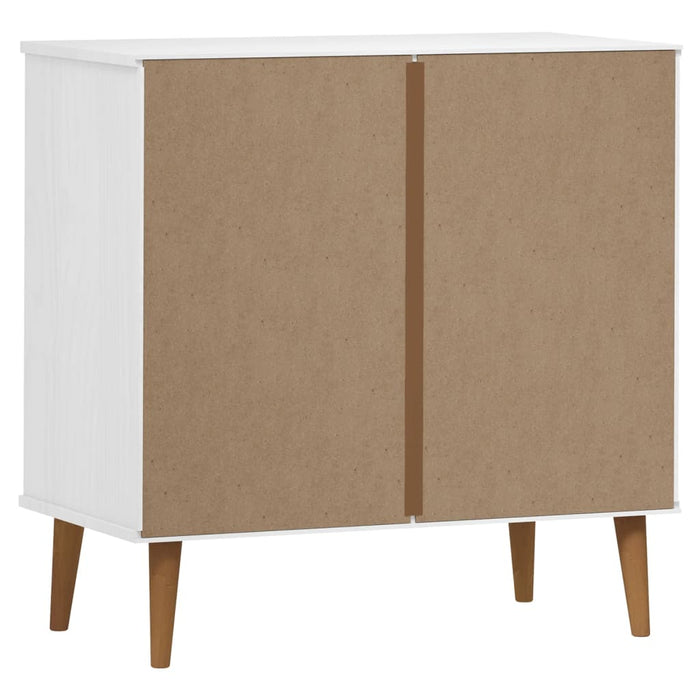 Dulap cu sertare „MOLDE” alb, 80x40x80 cm, lemn masiv de pin - WALTI WALTI