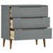 Dulap cu sertare „MOLDE”, gri, 80x40x80 cm, lemn masiv de pin - WALTI WALTI