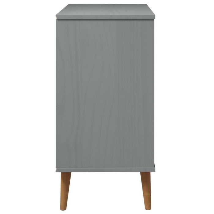 Dulap cu sertare „MOLDE”, gri, 80x40x80 cm, lemn masiv de pin - WALTI WALTI