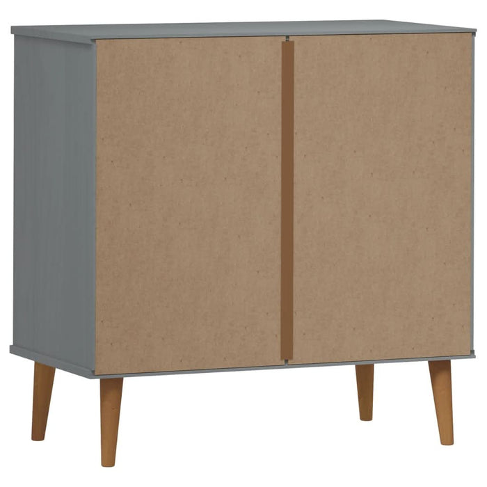 Dulap cu sertare „MOLDE”, gri, 80x40x80 cm, lemn masiv de pin - WALTI WALTI