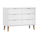 Dulap TV „MOLDE” alb, 113x40x80 cm, din lemn masiv de pin - WALTI WALTI