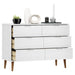 Dulap TV „MOLDE” alb, 113x40x80 cm, din lemn masiv de pin - WALTI WALTI