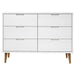 Dulap TV „MOLDE” alb, 113x40x80 cm, din lemn masiv de pin - WALTI WALTI