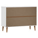 Dulap TV „MOLDE” alb, 113x40x80 cm, din lemn masiv de pin - WALTI WALTI