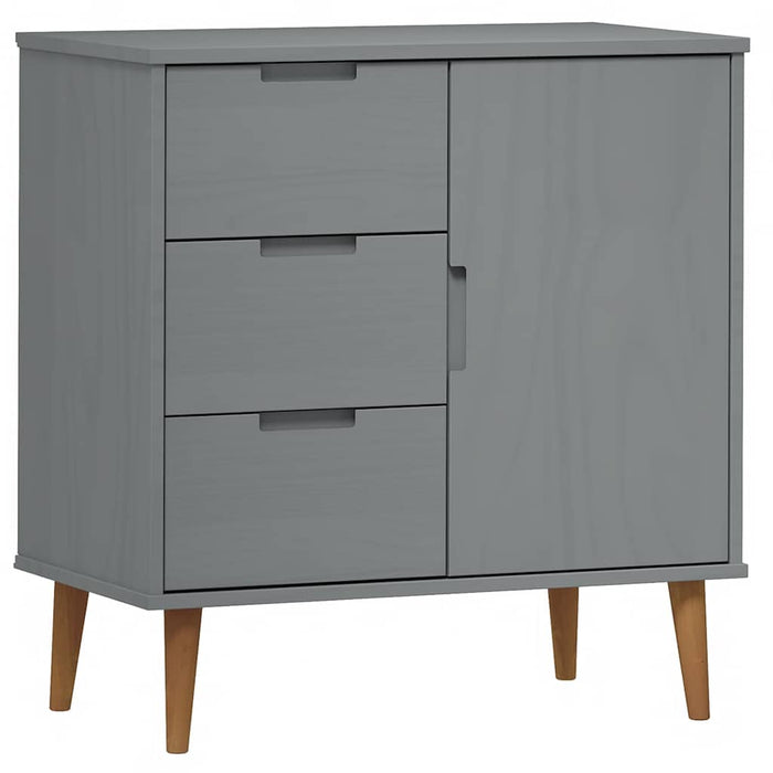 Servantă „MOLDE” gri 76,5x40x80 cm lemn masiv de pin WALTI