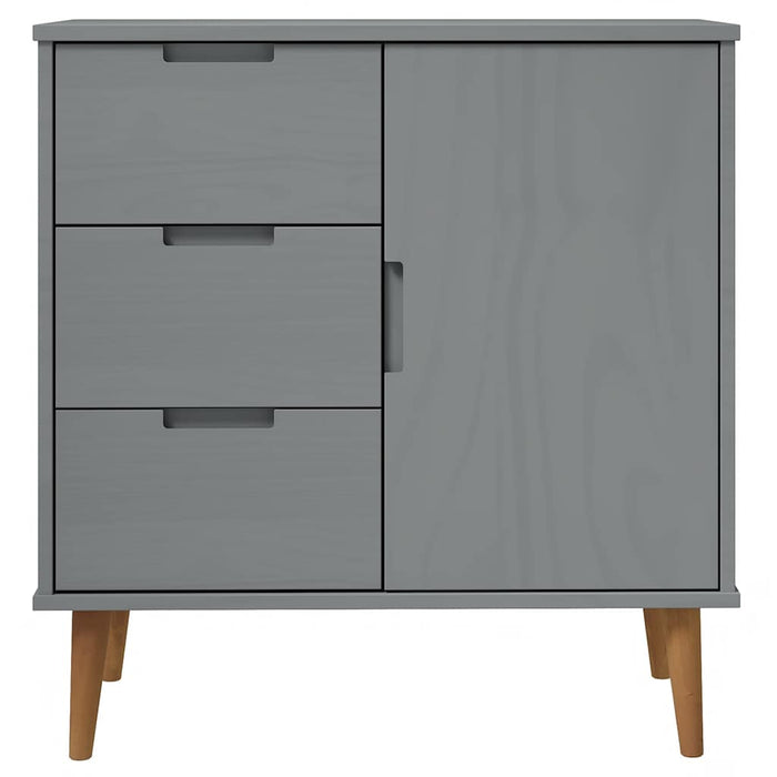 Servantă „MOLDE” gri 76,5x40x80 cm lemn masiv de pin WALTI