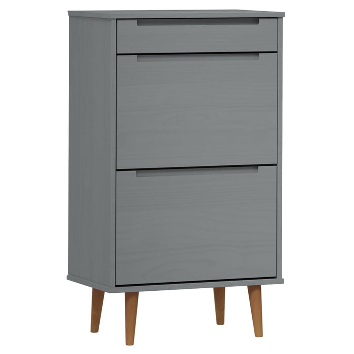 Pantofar "MOLDE", gri, 59,5x35x103 cm, lemn masiv de pin - WALTI WALTI