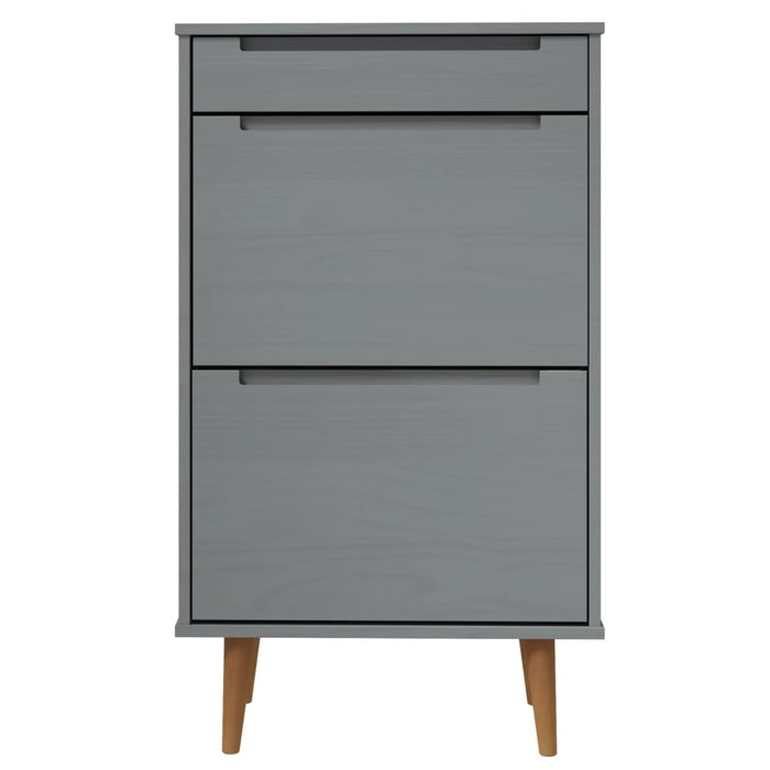 Pantofar "MOLDE", gri, 59,5x35x103 cm, lemn masiv de pin - WALTI WALTI
