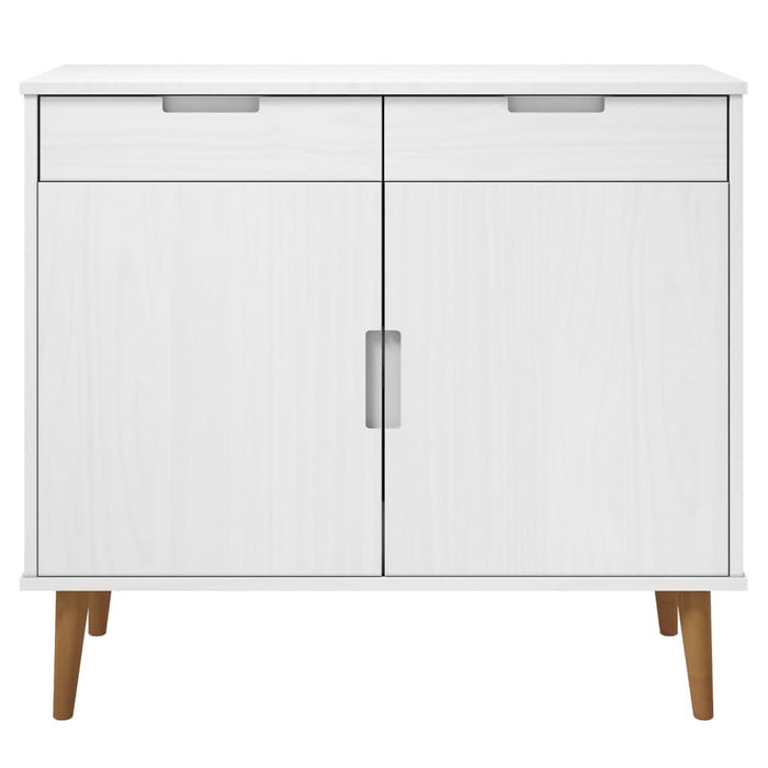 Servantă „MOLDE” alb, 90x40x80 cm, lemn masiv de pin - WALTI WALTI