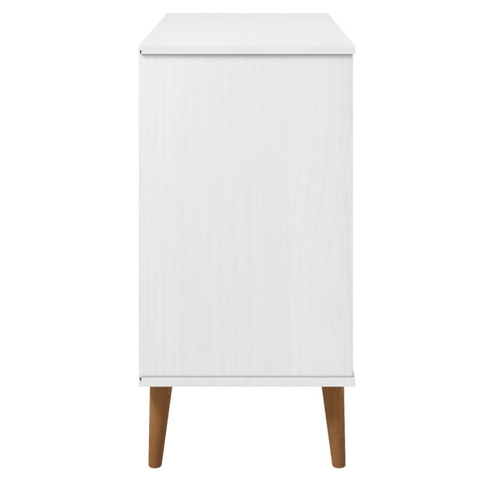 Servantă „MOLDE” alb, 90x40x80 cm, lemn masiv de pin - WALTI WALTI