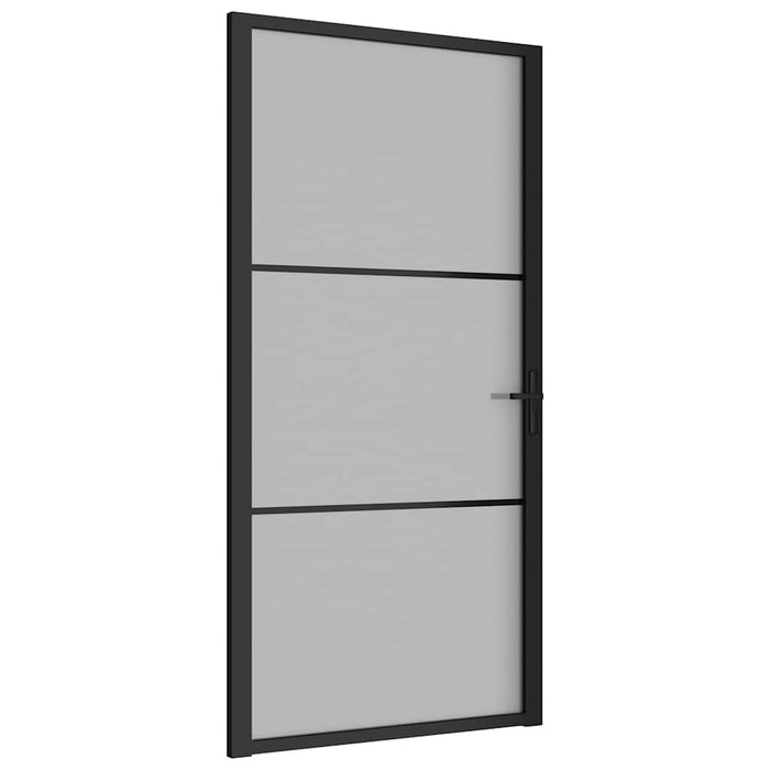 Ușă de interior, 102,5x201,5 cm, Negru, sticlă mată și aluminiu - WALTI WALTI