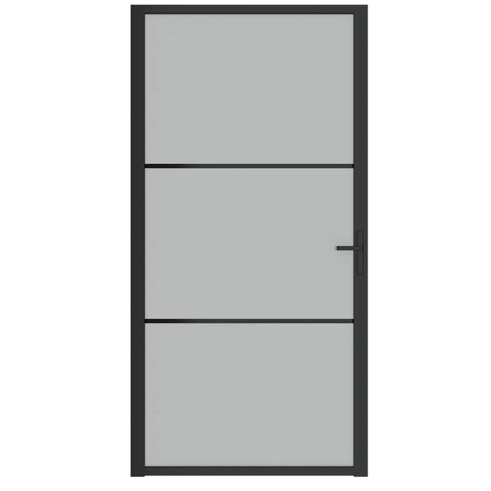 Ușă de interior, 102,5x201,5 cm, Negru, sticlă mată și aluminiu - WALTI WALTI