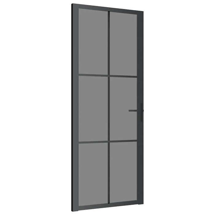 Ușă de interior, 83x201,5 cm, negru, sticlă ESG și aluminiu - WALTI WALTI