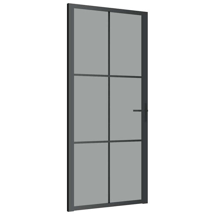 Ușă de interior, 93x201,5 cm, negru, sticlă ESG și aluminiu - WALTI WALTI