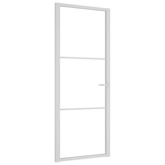 Ușă de interior, 83x201,5 cm, alb, sticlă ESG și aluminiu - WALTI WALTI