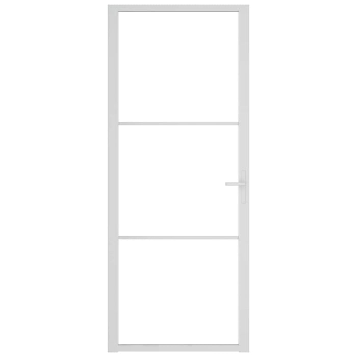 Ușă de interior, 83x201,5 cm, alb, sticlă ESG și aluminiu - WALTI WALTI