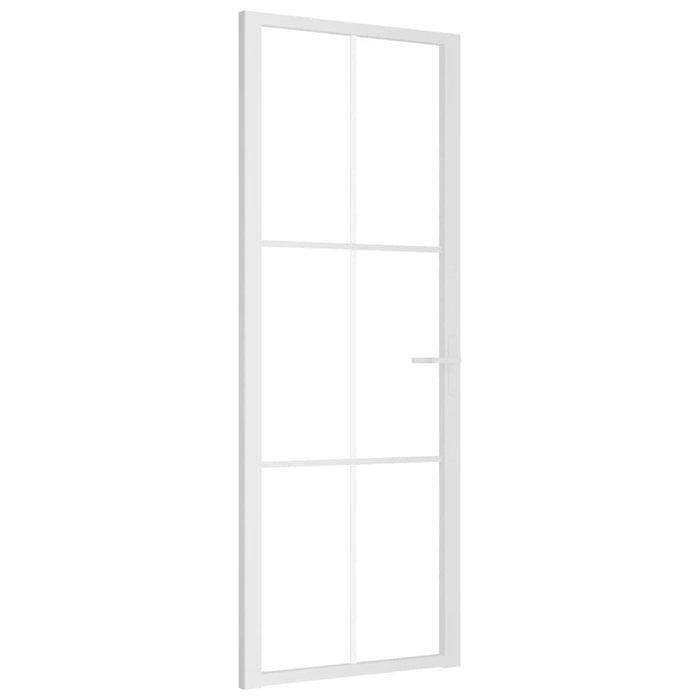 Ușă de interior, 76x201,5 cm, alb, sticlă ESG și aluminiu - WALTI WALTI