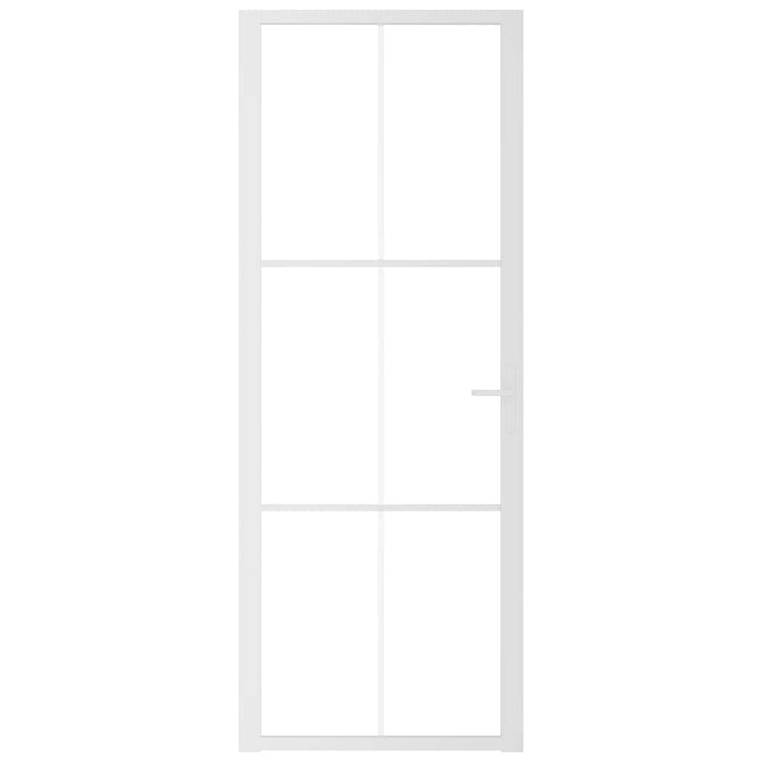 Ușă de interior, 76x201,5 cm, alb, sticlă ESG și aluminiu - WALTI WALTI
