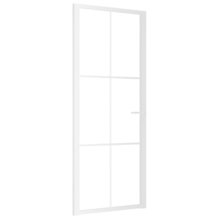 Ușă de interior, 83x201,5 cm, alb, sticlă ESG și aluminiu - WALTI WALTI