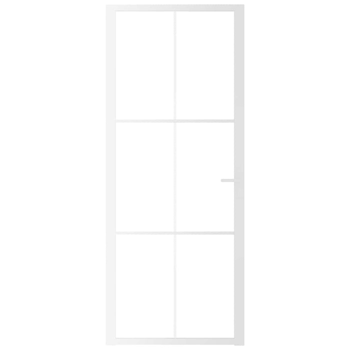 Ușă de interior, 83x201,5 cm, alb, sticlă ESG și aluminiu - WALTI WALTI
