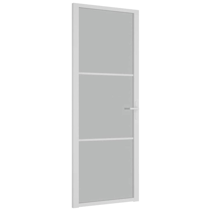 Ușă de interior, 76x201,5 cm, alb, sticlă mată și aluminiu - WALTI WALTI