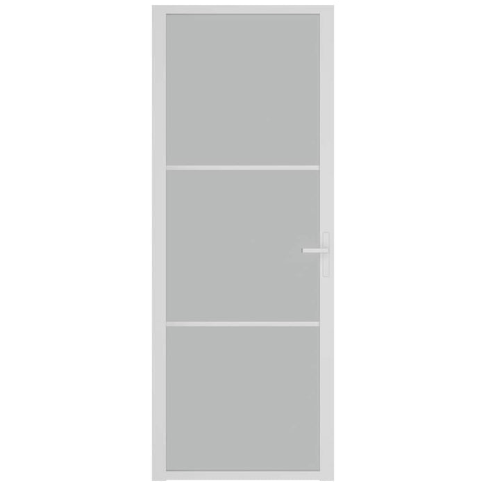 Ușă de interior, 76x201,5 cm, alb, sticlă mată și aluminiu - WALTI WALTI