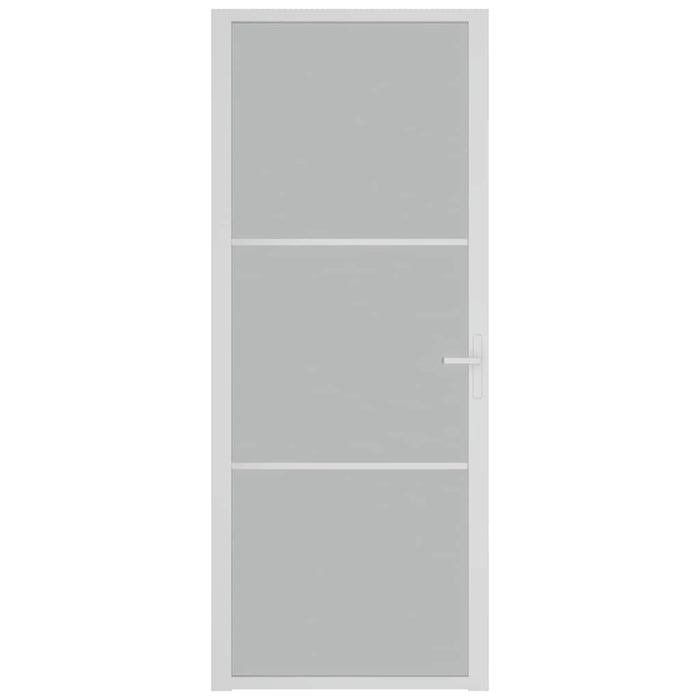 Ușă de interior, 83x201,5 cm, alb, sticlă mată și aluminiu - WALTI WALTI