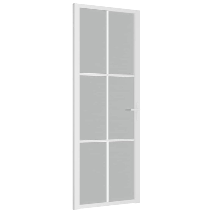 Ușă de interior, 76x201,5 cm, alb, sticlă mată și aluminiu - WALTI WALTI
