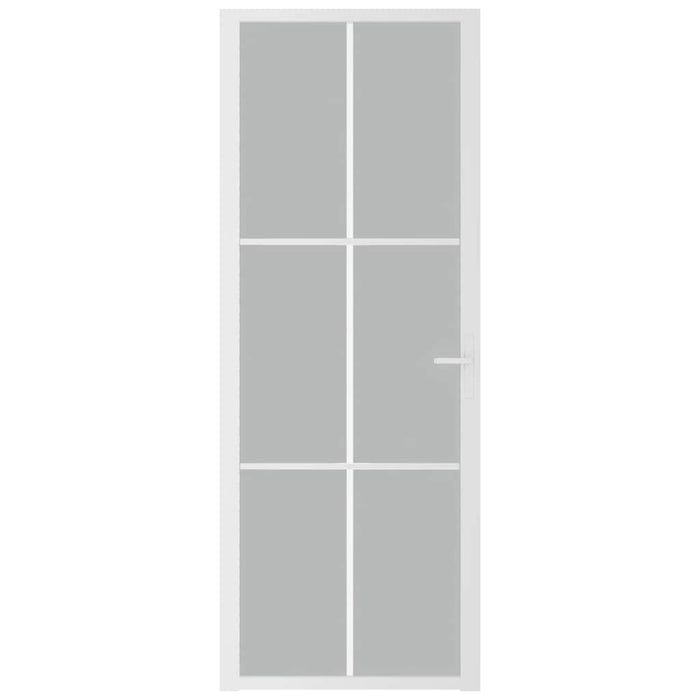 Ușă de interior, 76x201,5 cm, alb, sticlă mată și aluminiu - WALTI WALTI