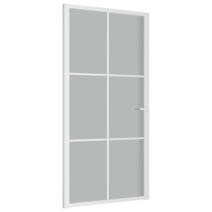 Ușă de interior, 102,5x201,5 cm, alb, sticlă mată și aluminiu - WALTI WALTI