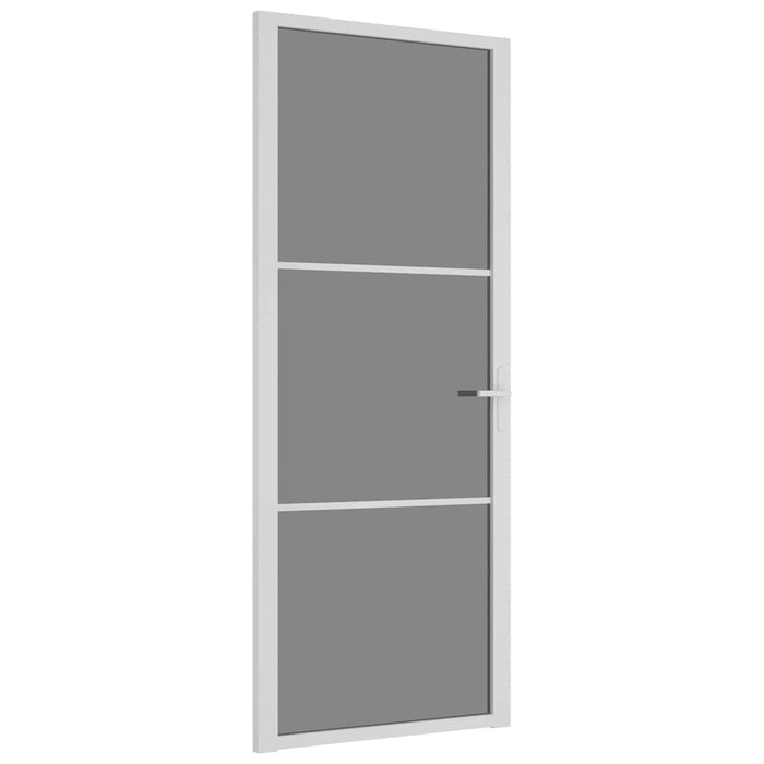 Ușă de interior, 83x201,5 cm, alb, sticlă ESG și aluminiu - WALTI WALTI
