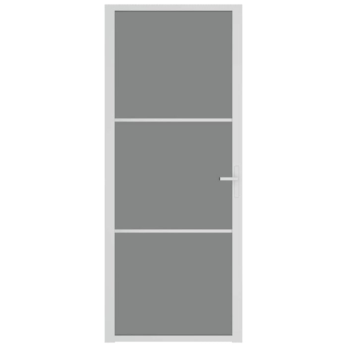 Ușă de interior, 83x201,5 cm, alb, sticlă ESG și aluminiu - WALTI WALTI