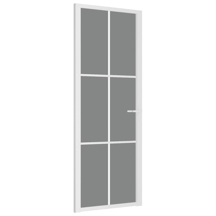 Ușă de interior, 76x201,5 cm, alb, sticlă ESG și aluminiu - WALTI WALTI