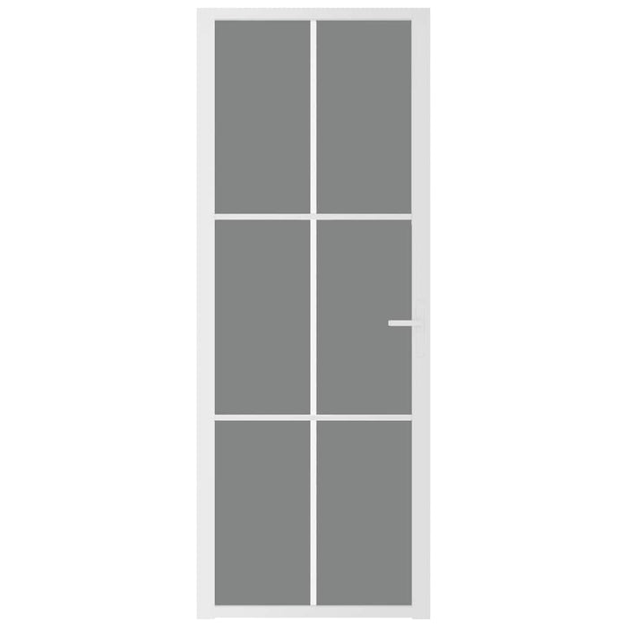 Ușă de interior, 76x201,5 cm, alb, sticlă ESG și aluminiu - WALTI WALTI