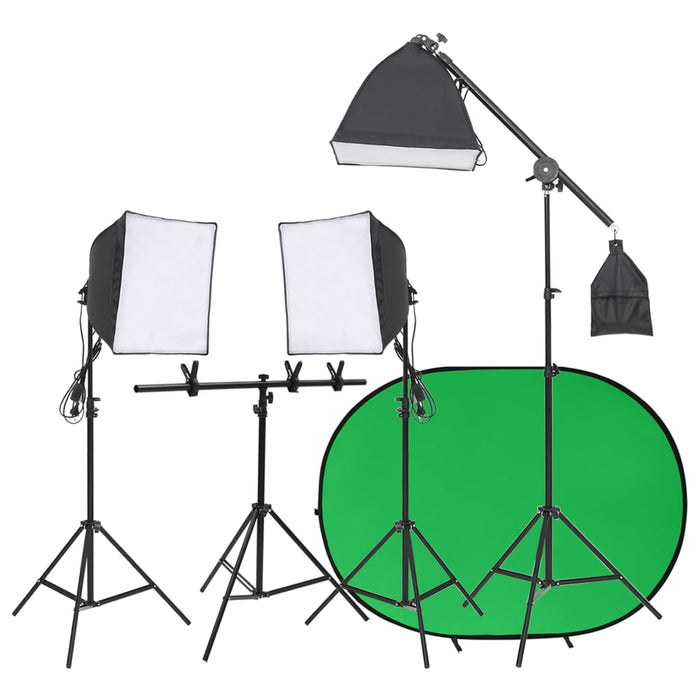 Kit studio foto cu set de lumini și ecran de fundal - WALTI WALTI