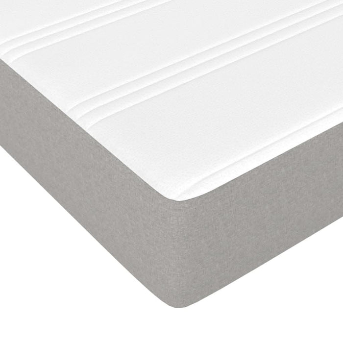 Pat box spring cu saltea, gri deschis, 80x200 cm, textil - WALTI WALTI