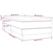 Pat box spring cu saltea, gri deschis, 80x200 cm, textil - WALTI WALTI