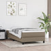 Pat box spring cu saltea, gri taupe, 80x200 cm, textil - WALTI WALTI