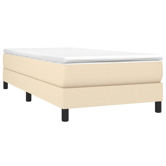 Pat box spring cu saltea, crem, 80x200 cm, textil - WALTI WALTI