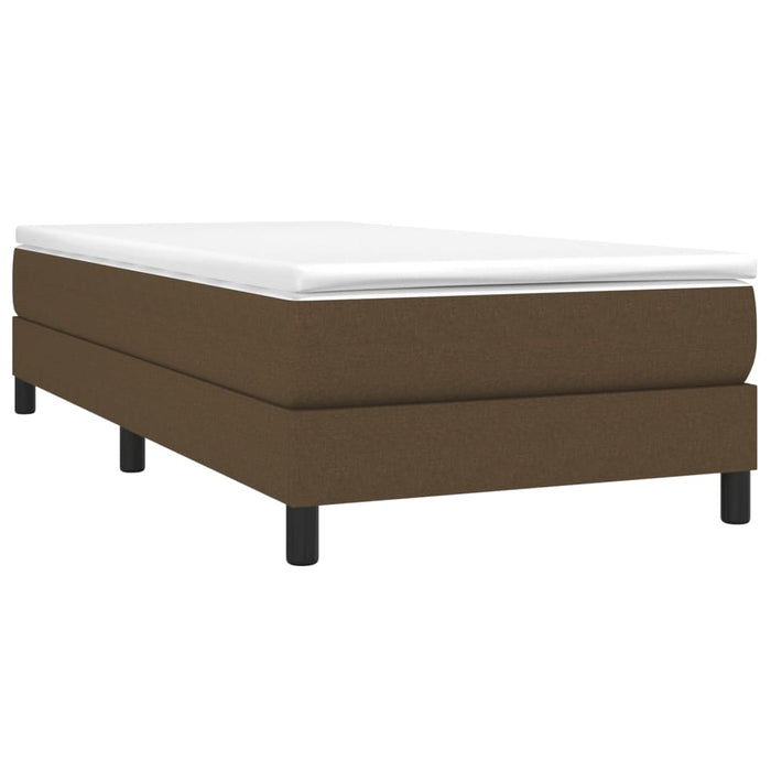 Pat box spring cu saltea, maro închis, 90x190 cm, textil - WALTI WALTI