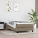 Pat box spring cu saltea, gri taupe, 90x200 cm, textil - WALTI WALTI
