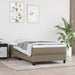 Pat box spring cu saltea, gri taupe, 100x200 cm, textil - WALTI WALTI