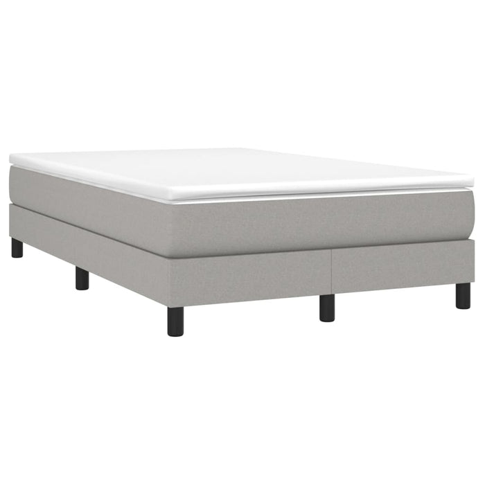 Pat box spring cu saltea, gri deschis, 120x200 cm, textil - WALTI WALTI