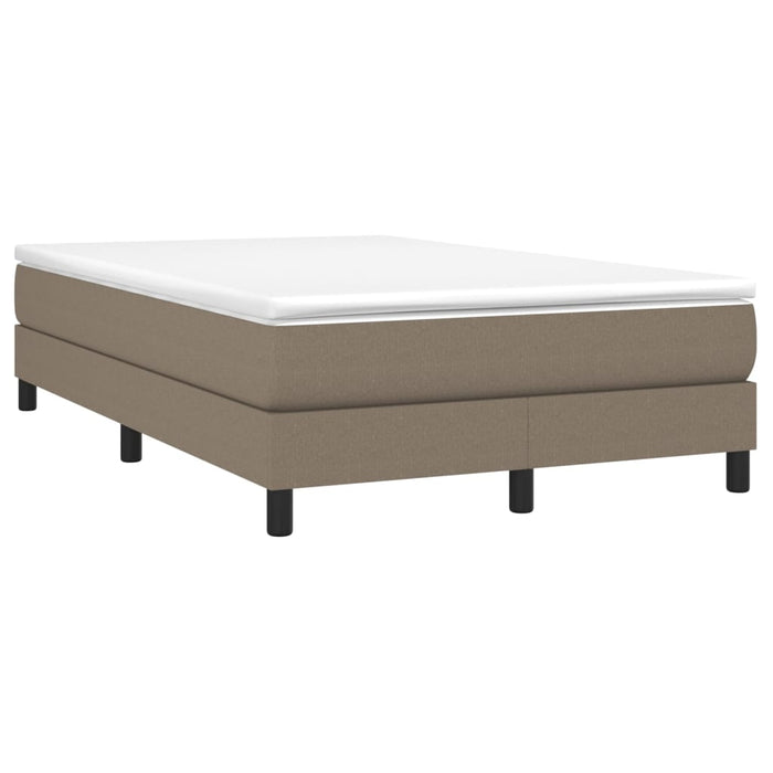 Pat box spring cu saltea, gri taupe, 120x200 cm, textil - WALTI WALTI